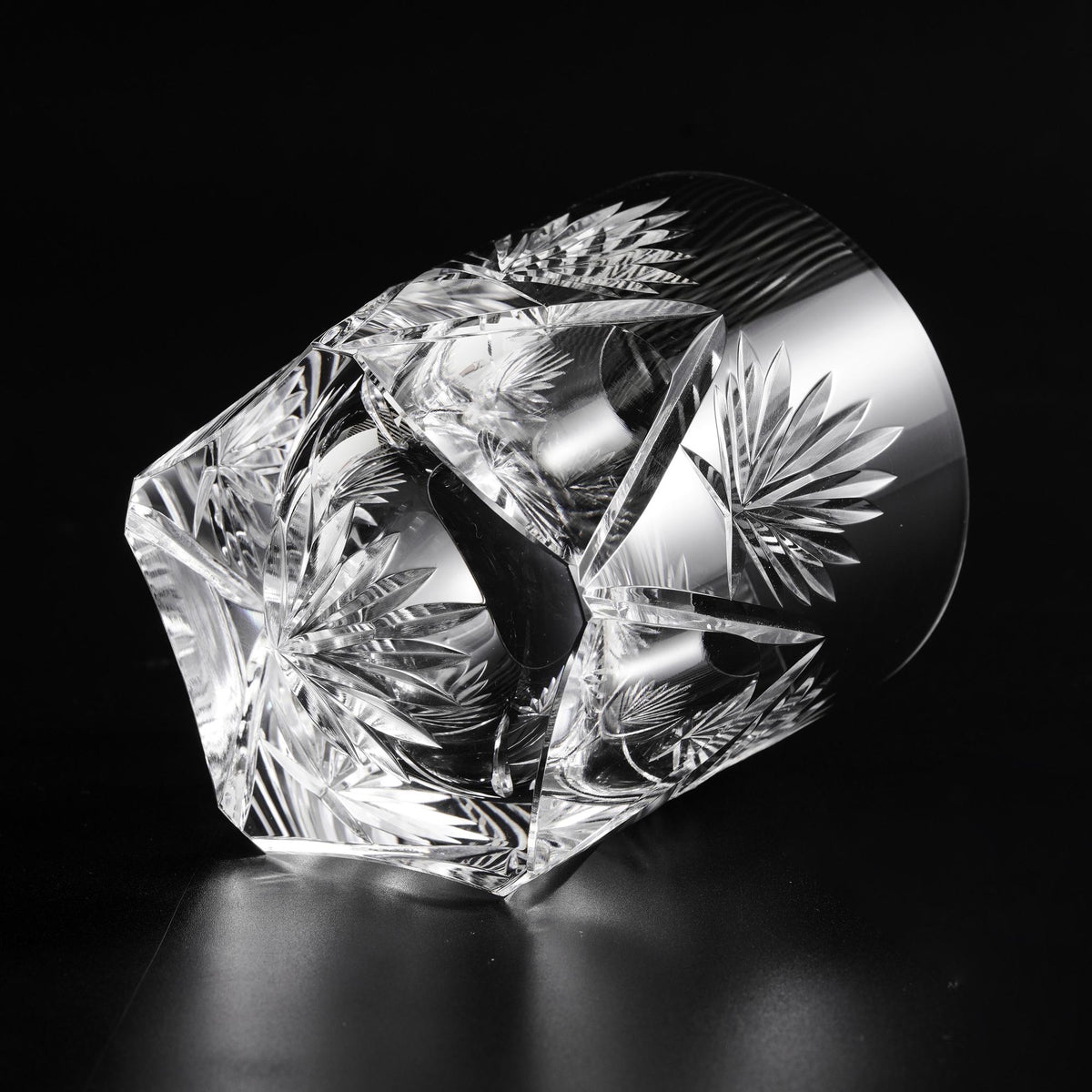 lovecove Crystal-Cut Clear Floral Whiskey Glass – product image 5