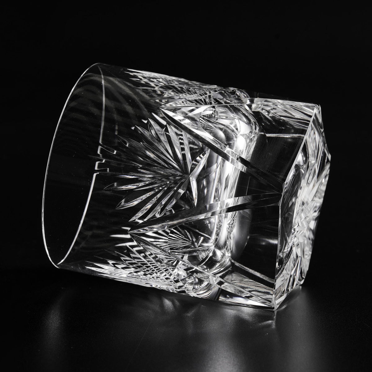 lovecove Crystal-Cut Clear Floral Whiskey Glass – product image 6