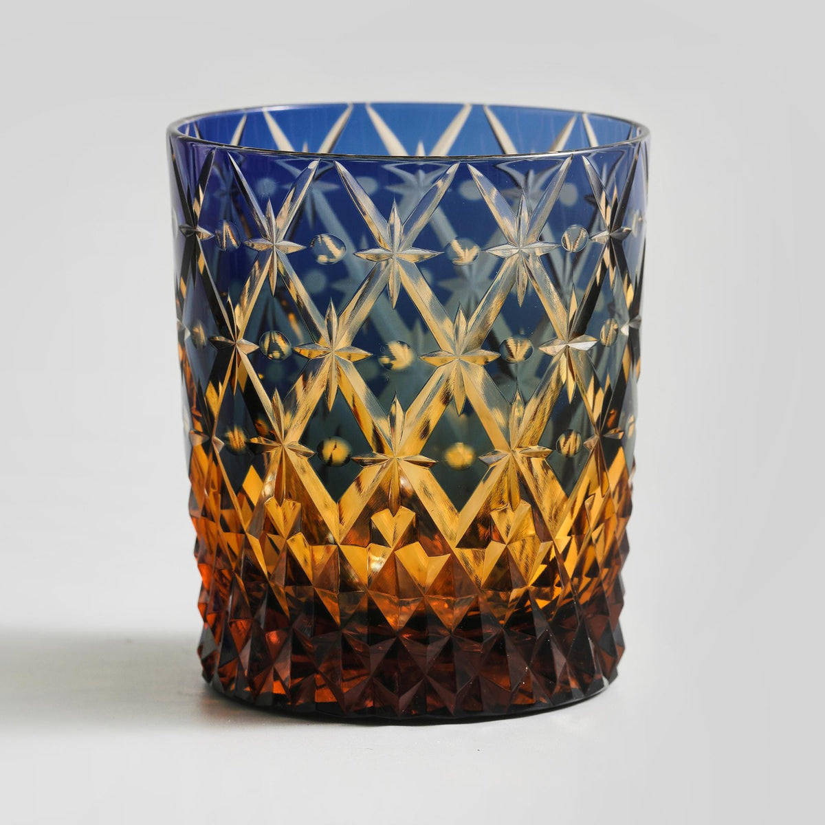 lovecove Hand-Cut Kiriko Blue Star Crystal Whiskey Glass – product image 8