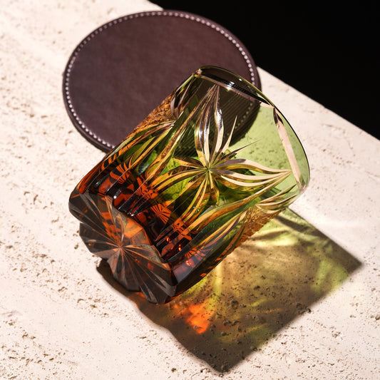 Vitraelle Engraved Butterfly Crystal Whiskey Glass – product image 1