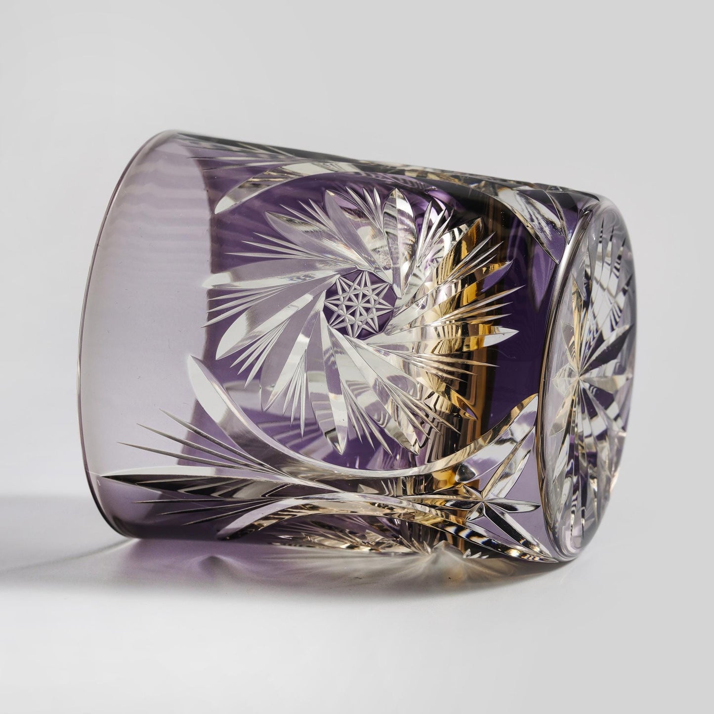 Vitraelle Crystal-Cut Luxury Purple Whiskey Glass – product image 4