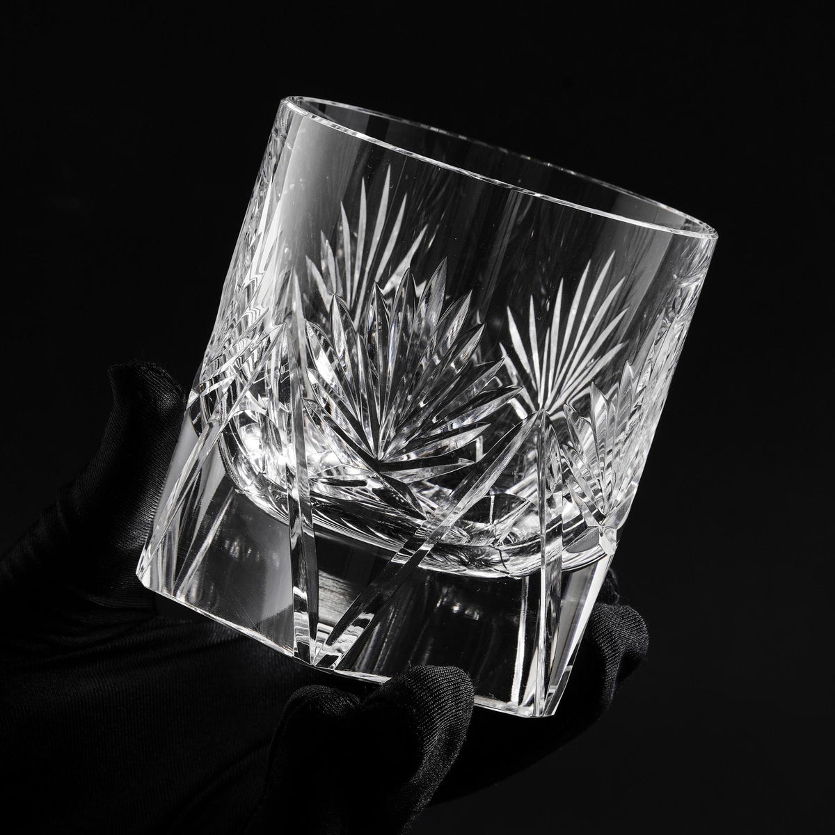 lovecove Crystal-Cut Clear Floral Whiskey Glass – product image 4