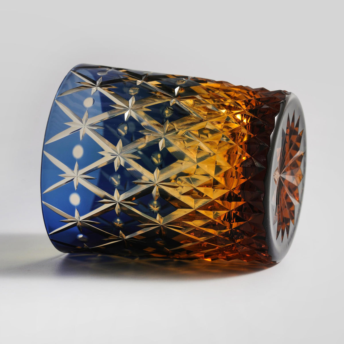 lovecove Hand-Cut Kiriko Blue Star Crystal Whiskey Glass – product image 5