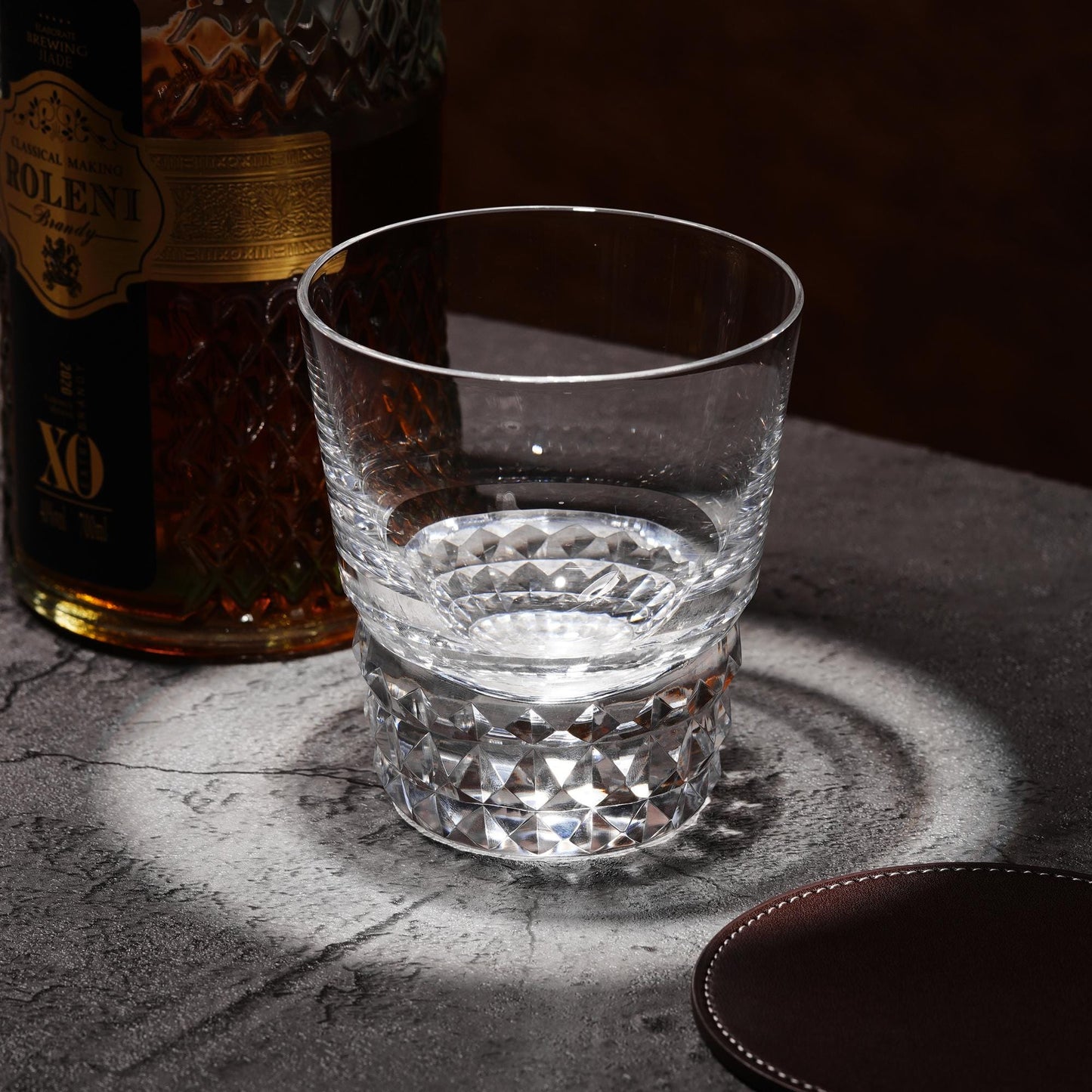 lovecove Diamond-Cut Clear Crystal Whisky Glass – product image 1