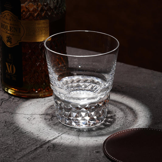 lovecove Diamond-Cut Clear Crystal Whisky Glass – product image 1
