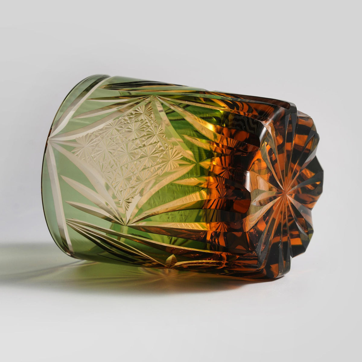 lovecove Hand-Cut Green Butterfly Whiskey Glass – product image 4