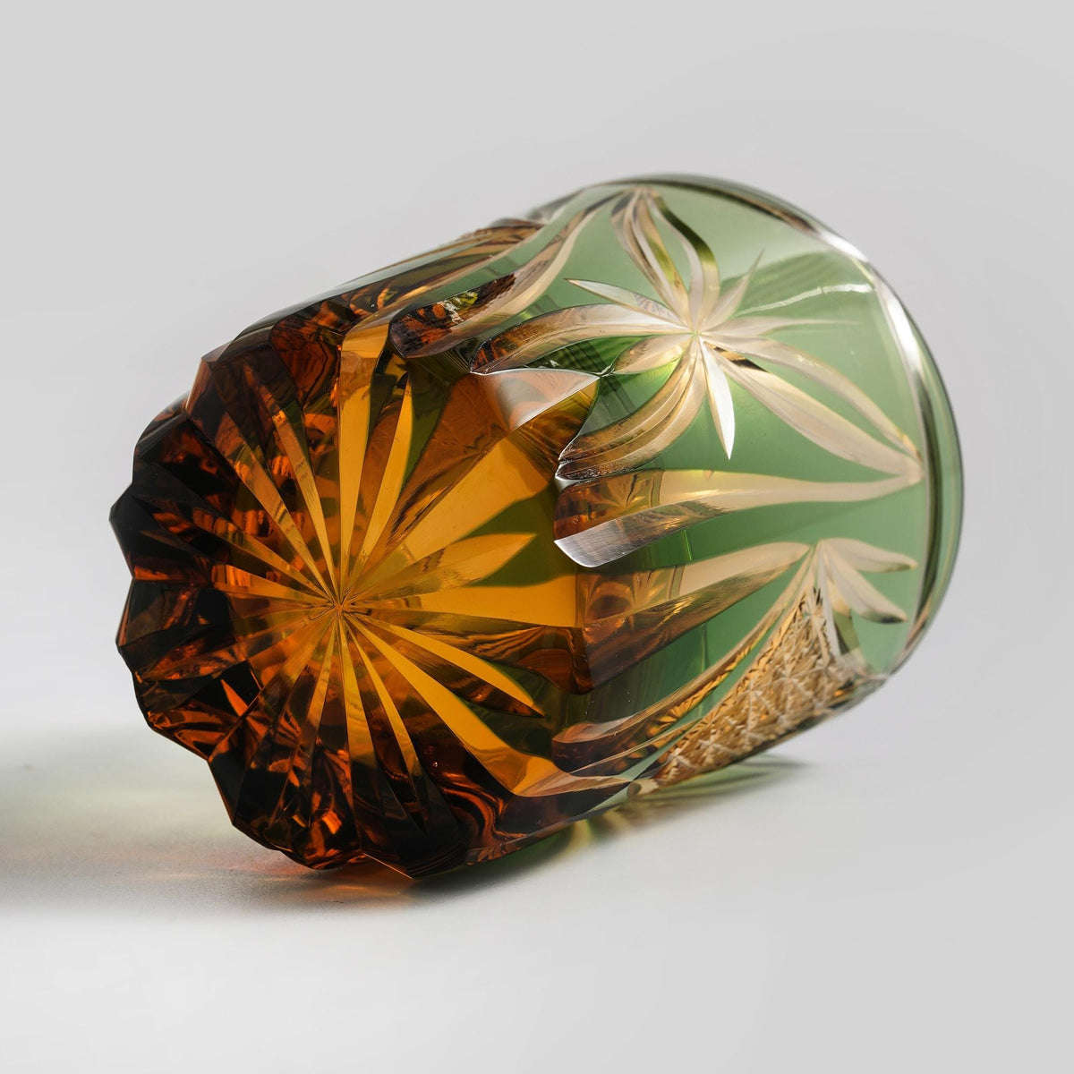 lovecove Hand-Cut Green Butterfly Whiskey Glass – product image 5