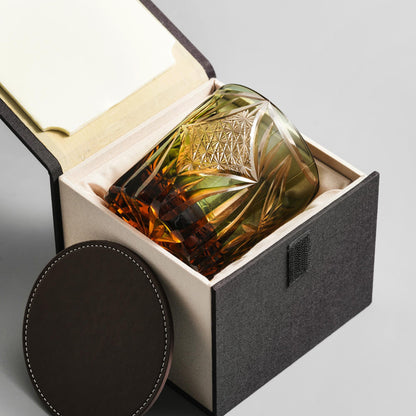 lovecove Hand-Cut Green Butterfly Whiskey Glass – product image 3