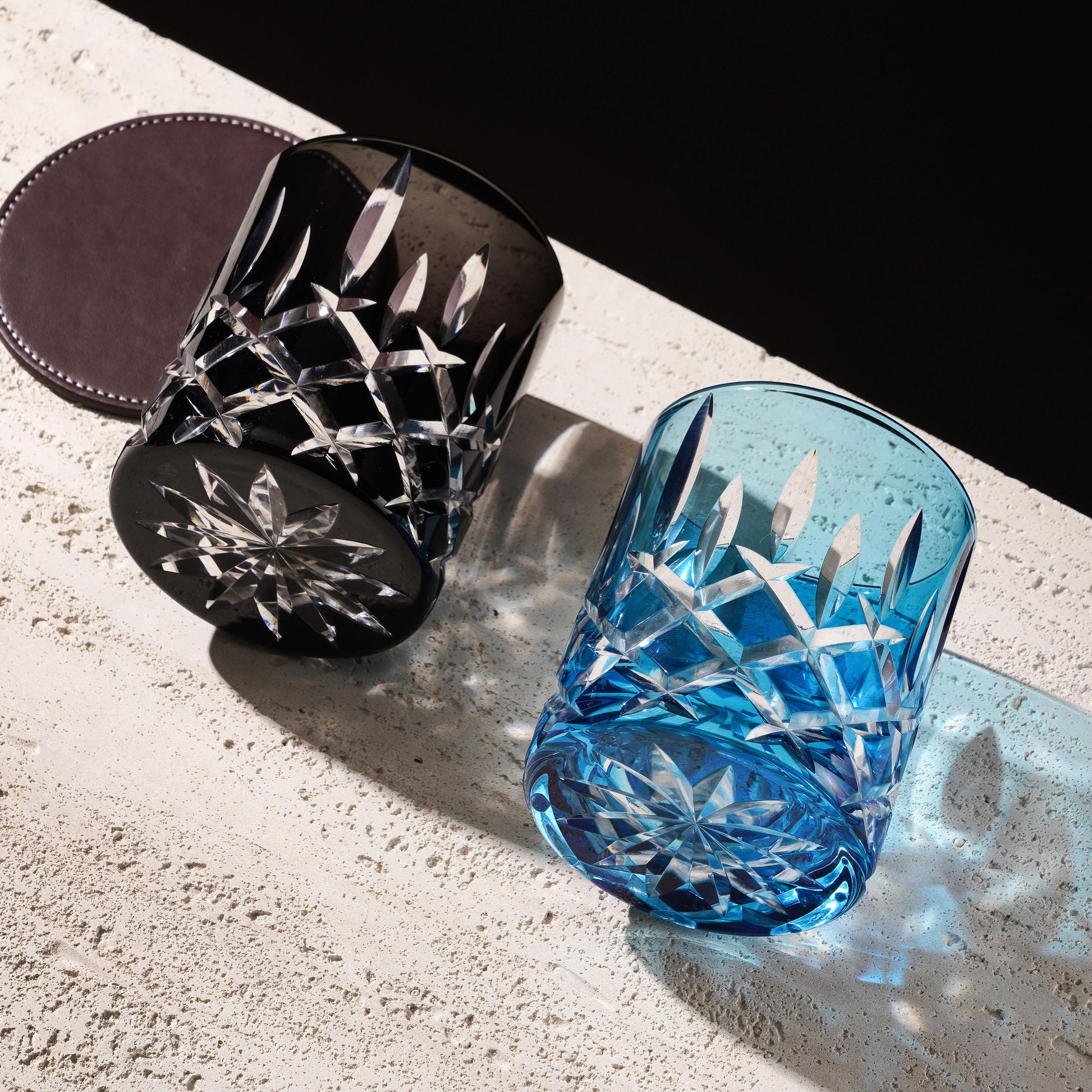 lovecove Hand-Craved Classic Colored Whiskey Glass – product image 1