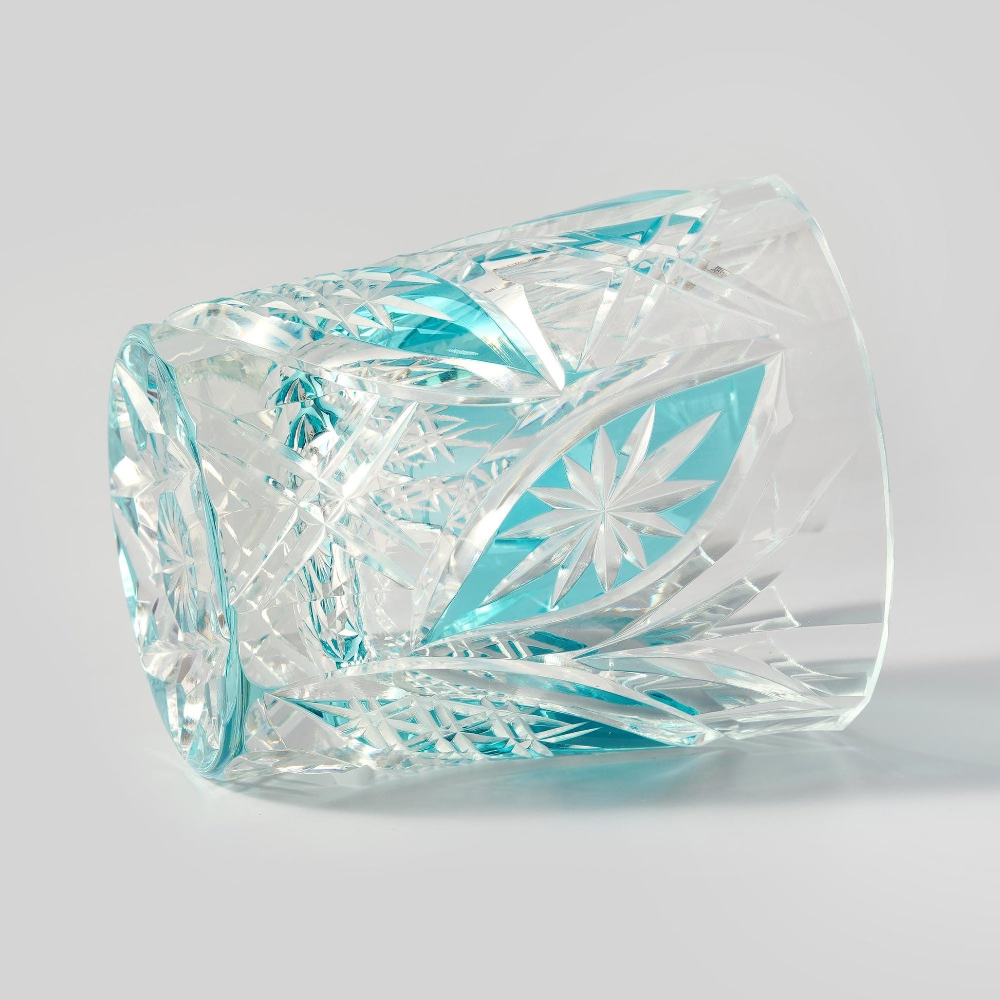 lovecove Green Leaf Crystal Whiskey Glass image 3