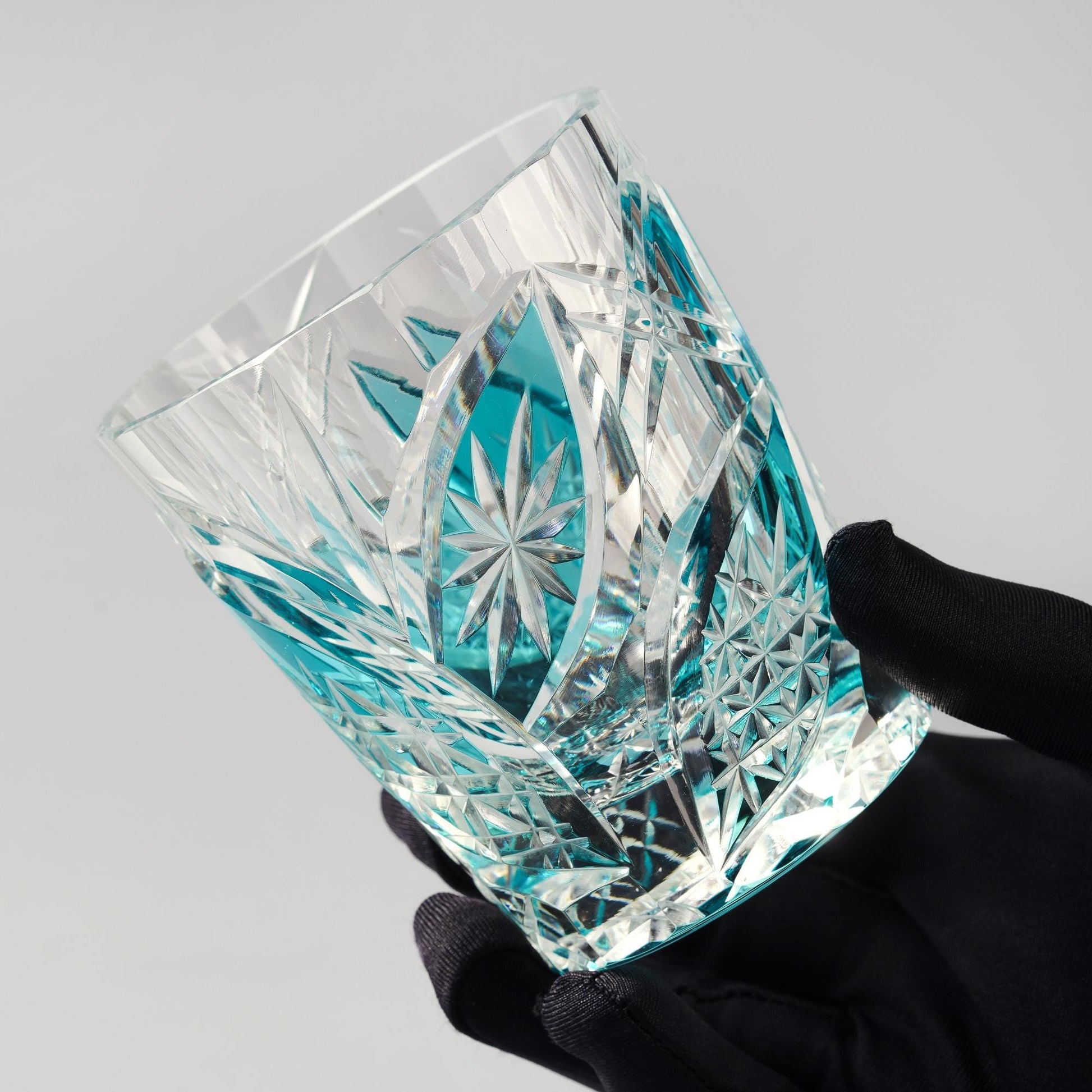 lovecove Green Leaf Crystal Whiskey Glass image 9
