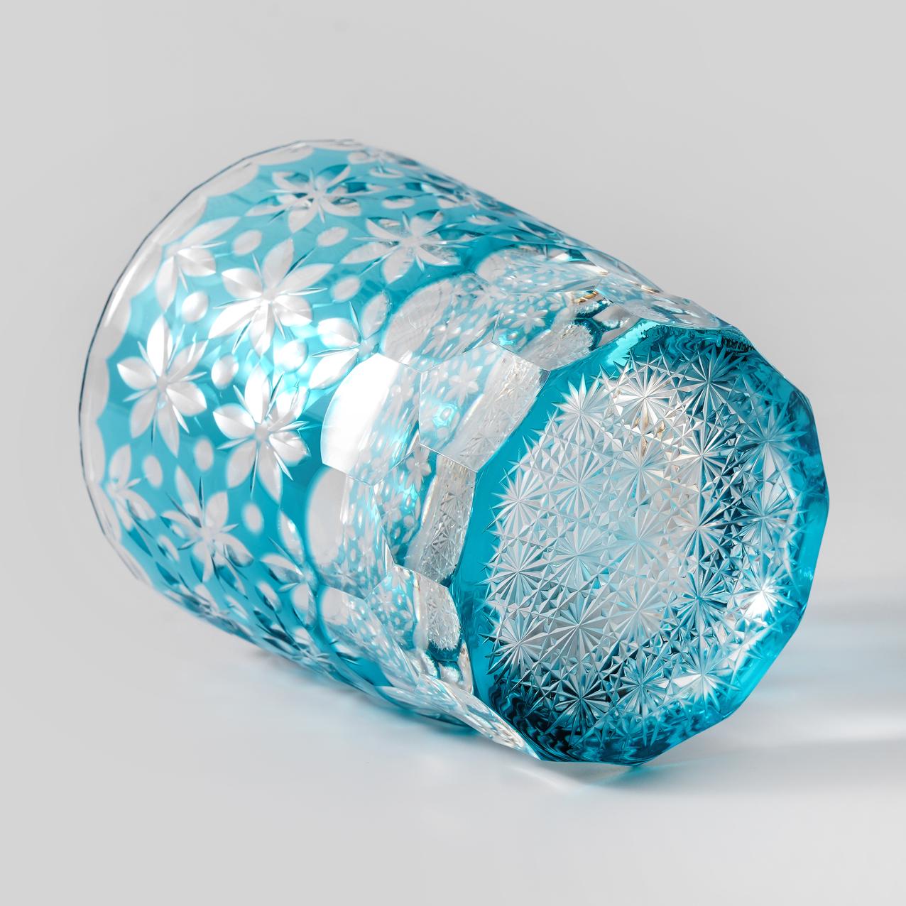 Vitraelle Kiriko Blue Sakura Whiskey Glass image 5