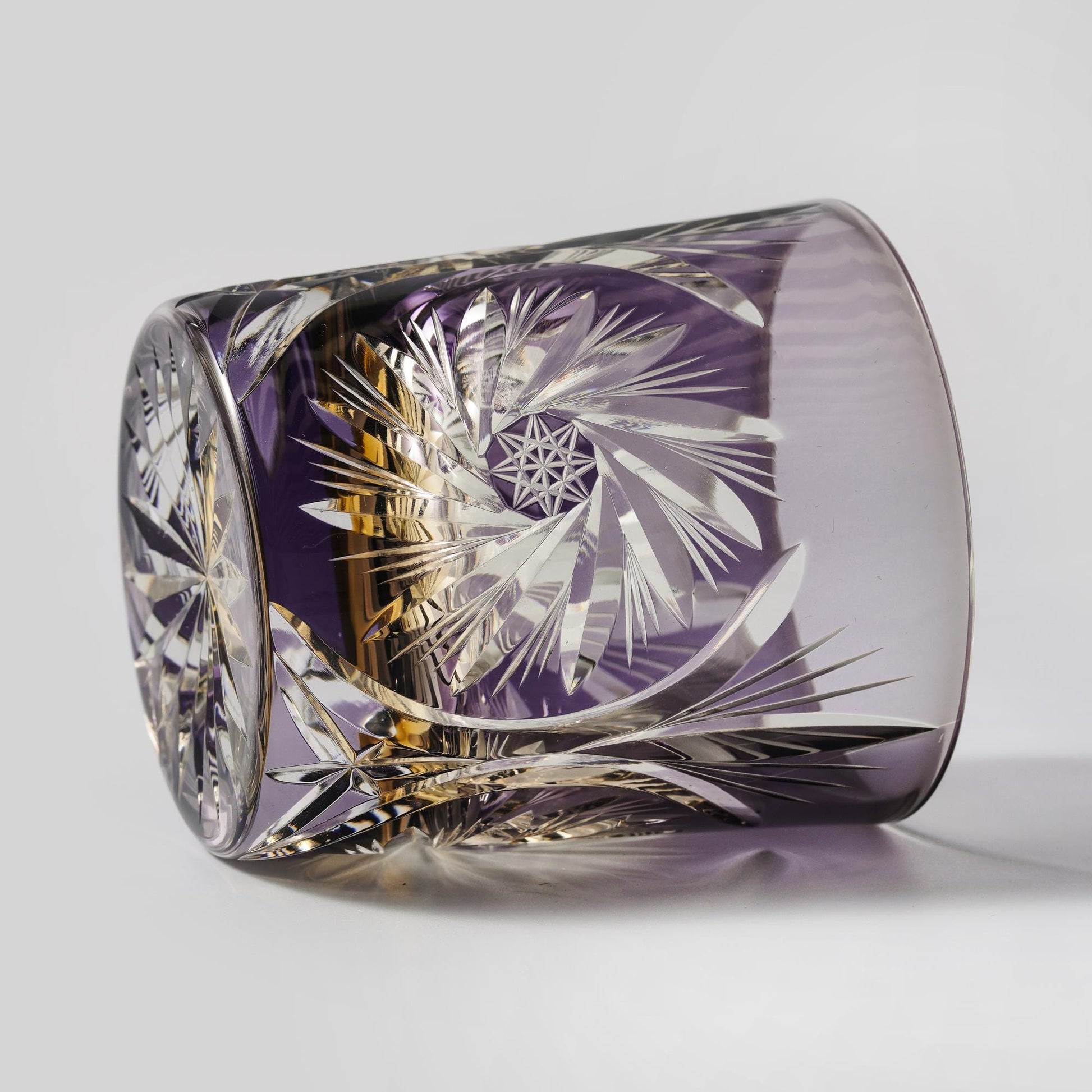lovecove Kiriko Purple Star Cut Whiskey Glass image 5
