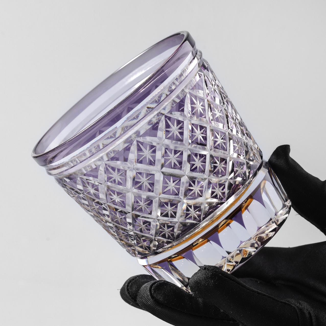 lovecove Kiriko Shining Purple Whiskey Glass image 4