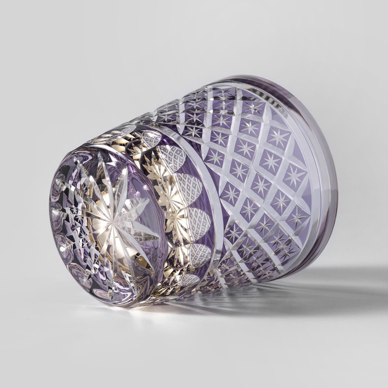 lovecove Kiriko Shining Purple Whiskey Glass image 5