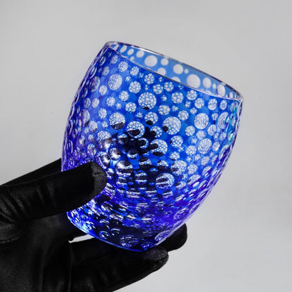 lovecove -Style Blue Bubble Whiskey Glass image 2