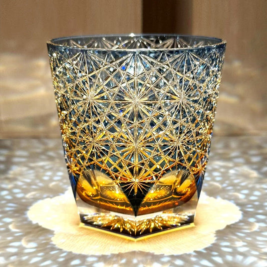 Blue Daisy crystal tumbler