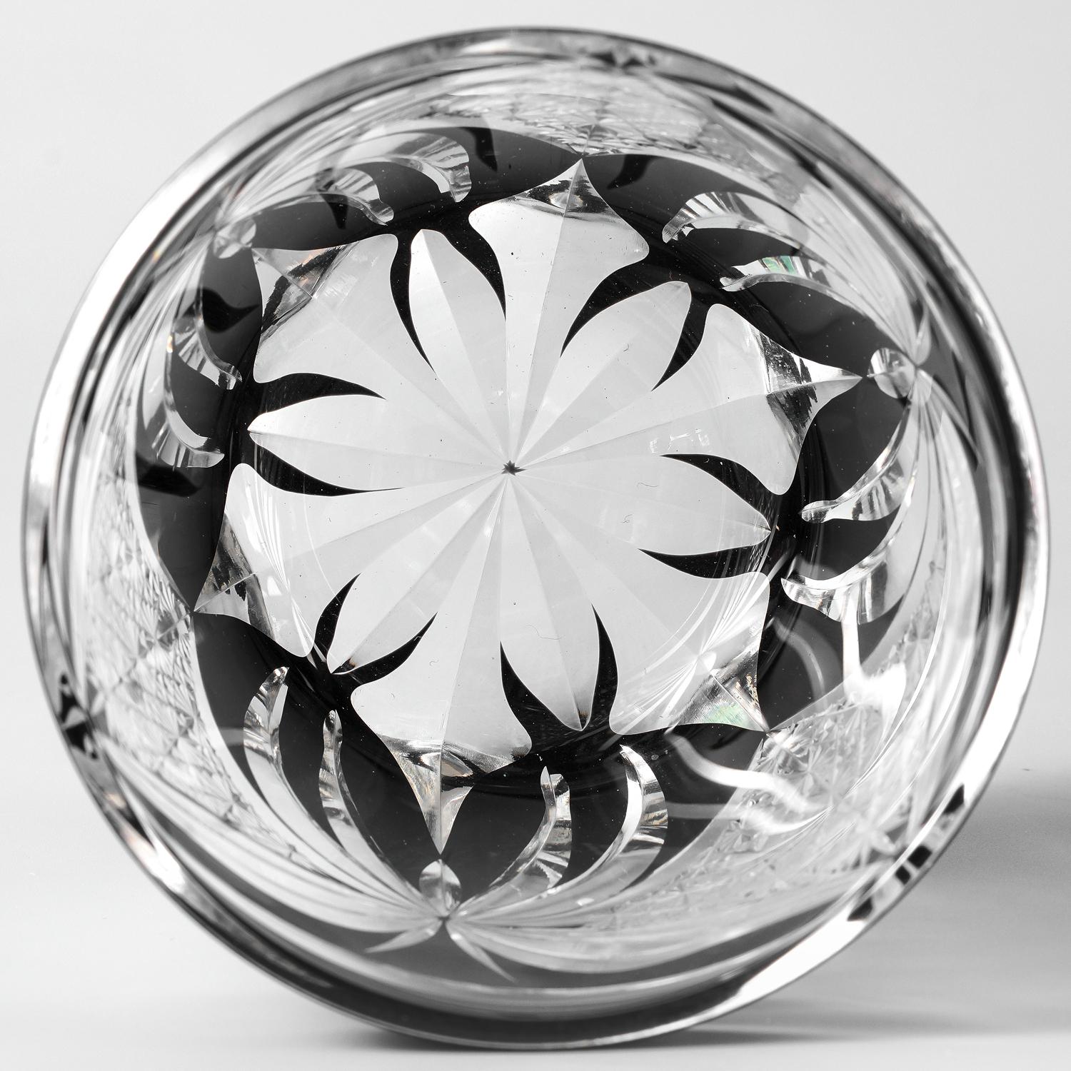Vitraelle Old Fashioned Black Butterfly Whiskey Glass image 3