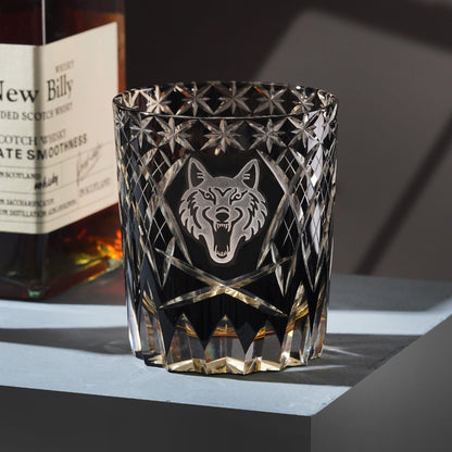 lovecove Old-Fashioned Black Wolf Whiskey Glasses image 1