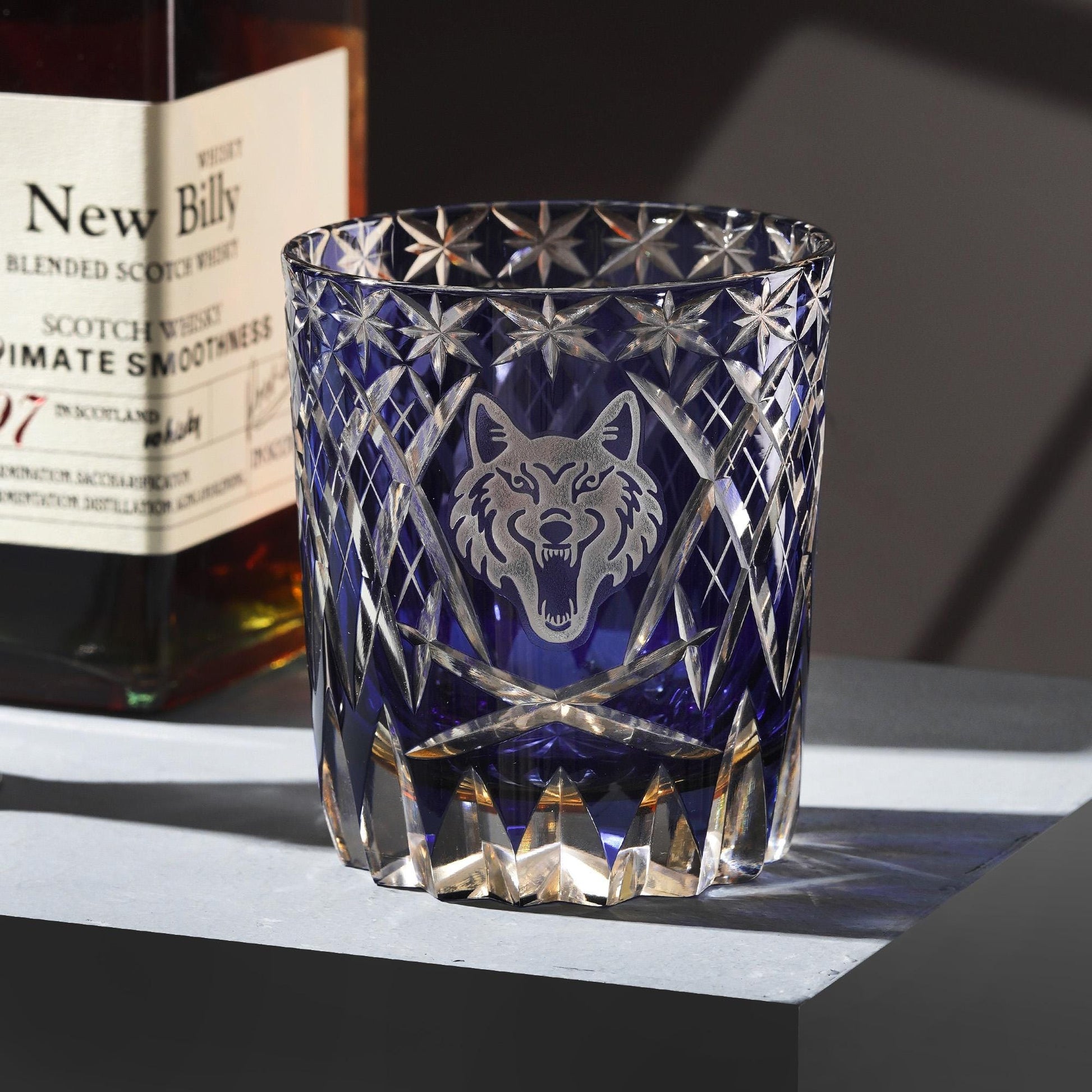 lovecove Old-Fashioned Black Wolf Whiskey Glasses image 3