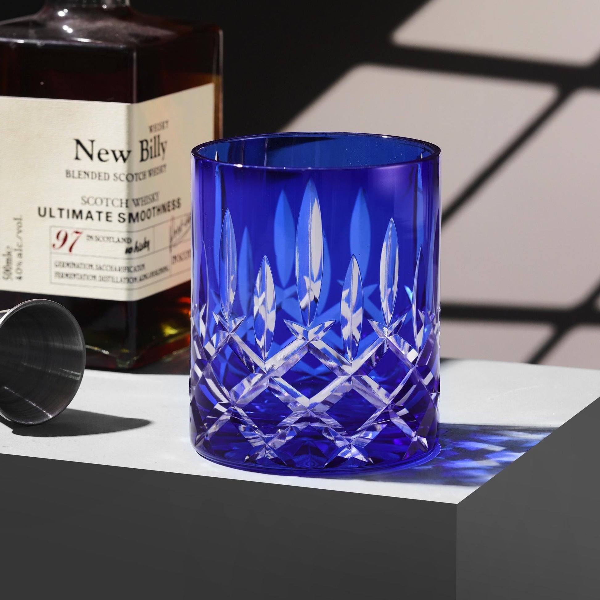 lovecove Old-Fashioned Crystal Cut Whiskey Glass image 8