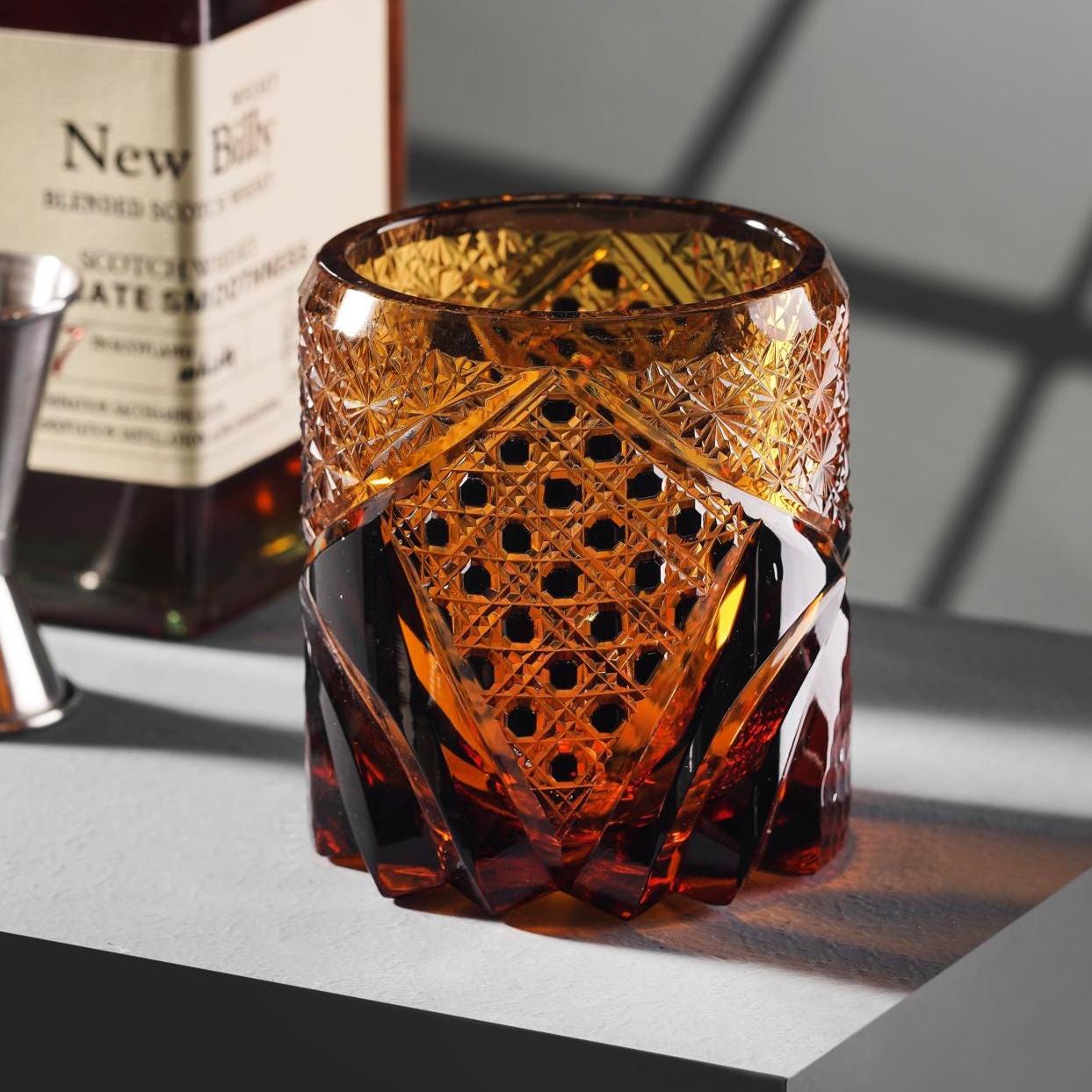 Vitraelle Old-Fashioned Amber Whisky Glass image 1