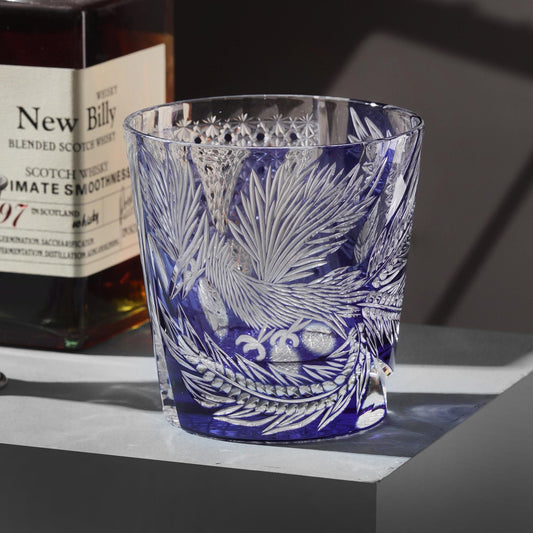 Vitraelle Old-Fashioned Engraved Phoenix Whiskey Glasses image 1