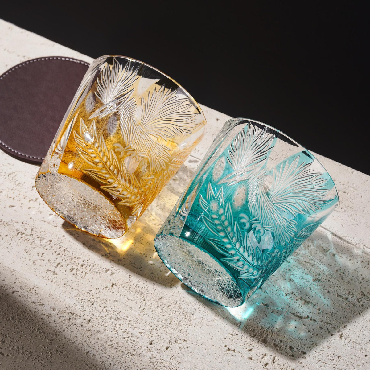 lovecove Old-Fashioned Engraved Phoenix Whiskey Glasses image 7