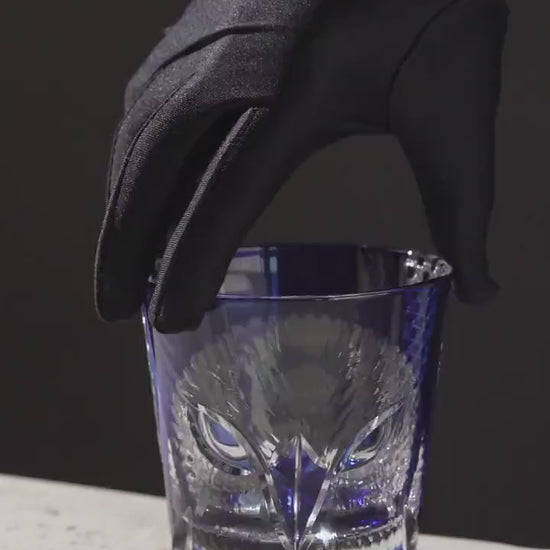 Vitraelle Hand Carved Owl Whiskey Glass video 1