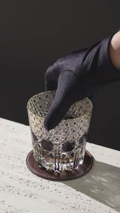 Vitraelle Hand-Carved Gemstone Whiskey Glass video 1