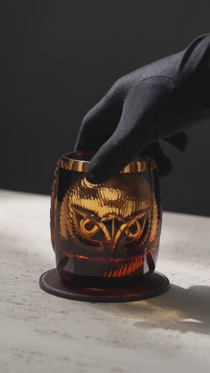 Vitraelle Vintage Owl Whisky Glass video 1