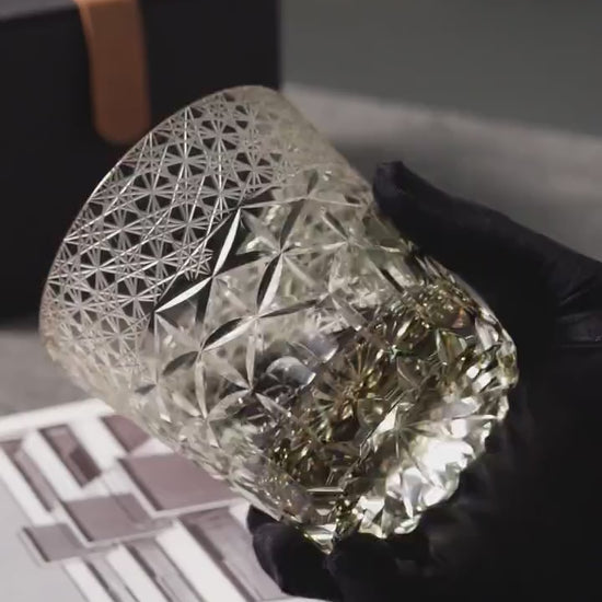 Vitraelle Hand-Cut Kiriko Luxury Whiskey Glass video 1