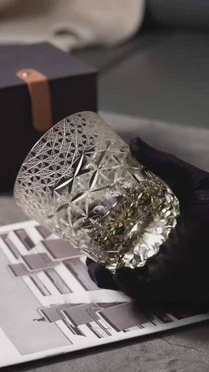 Vitraelle Hand-Cut Kiriko Luxury Whiskey Glass video 1