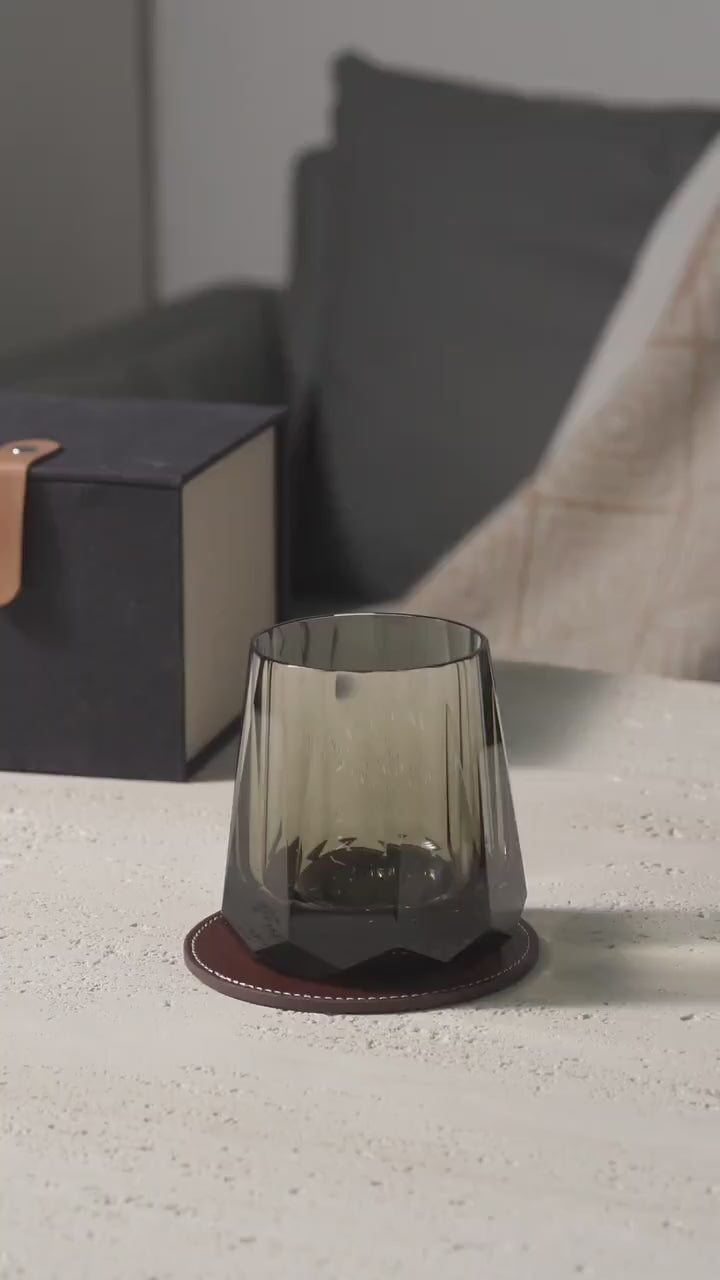 Vitraelle Elegant Diamond-Cut Crystal Whiskey Glass video 1