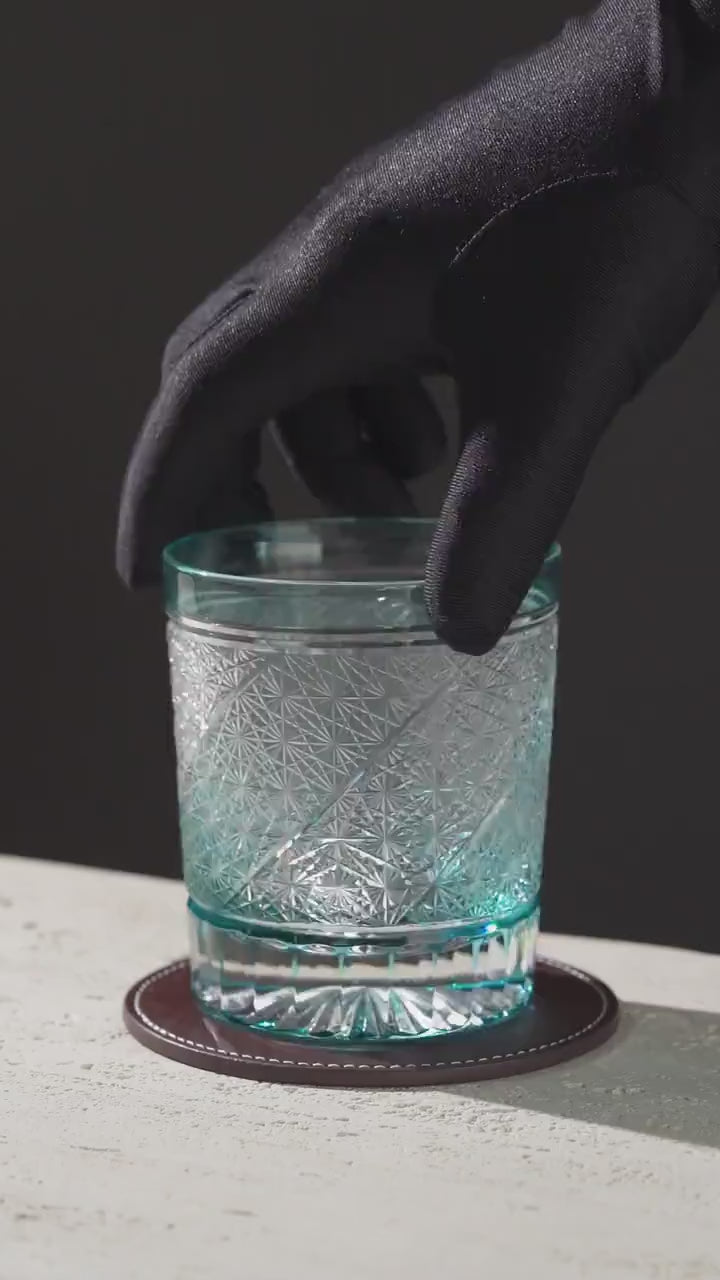 Vitraelle Vintage Blue Wave Whiskey Glass video 1