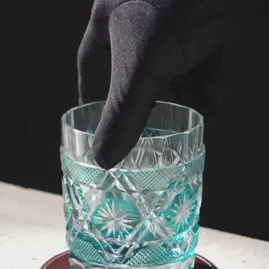 Vitraelle Satsuma Kiriko Kagome Whiskey Tumbler video 1