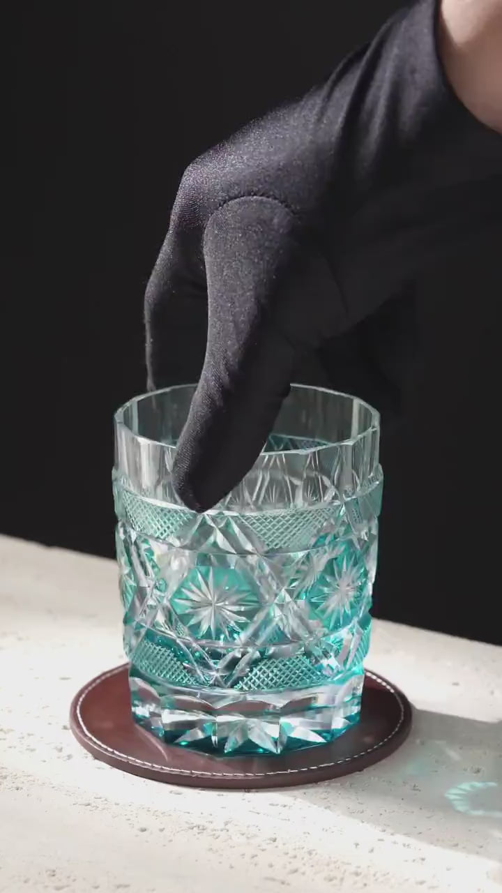 Vitraelle Satsuma Kiriko Kagome Whiskey Tumbler video 1