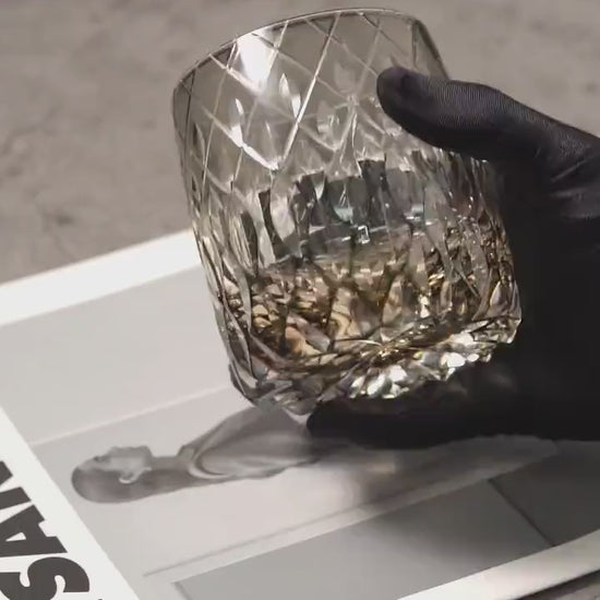 Vitraelle Hand Cut Luxury Raindrop Whisky Glass video 1