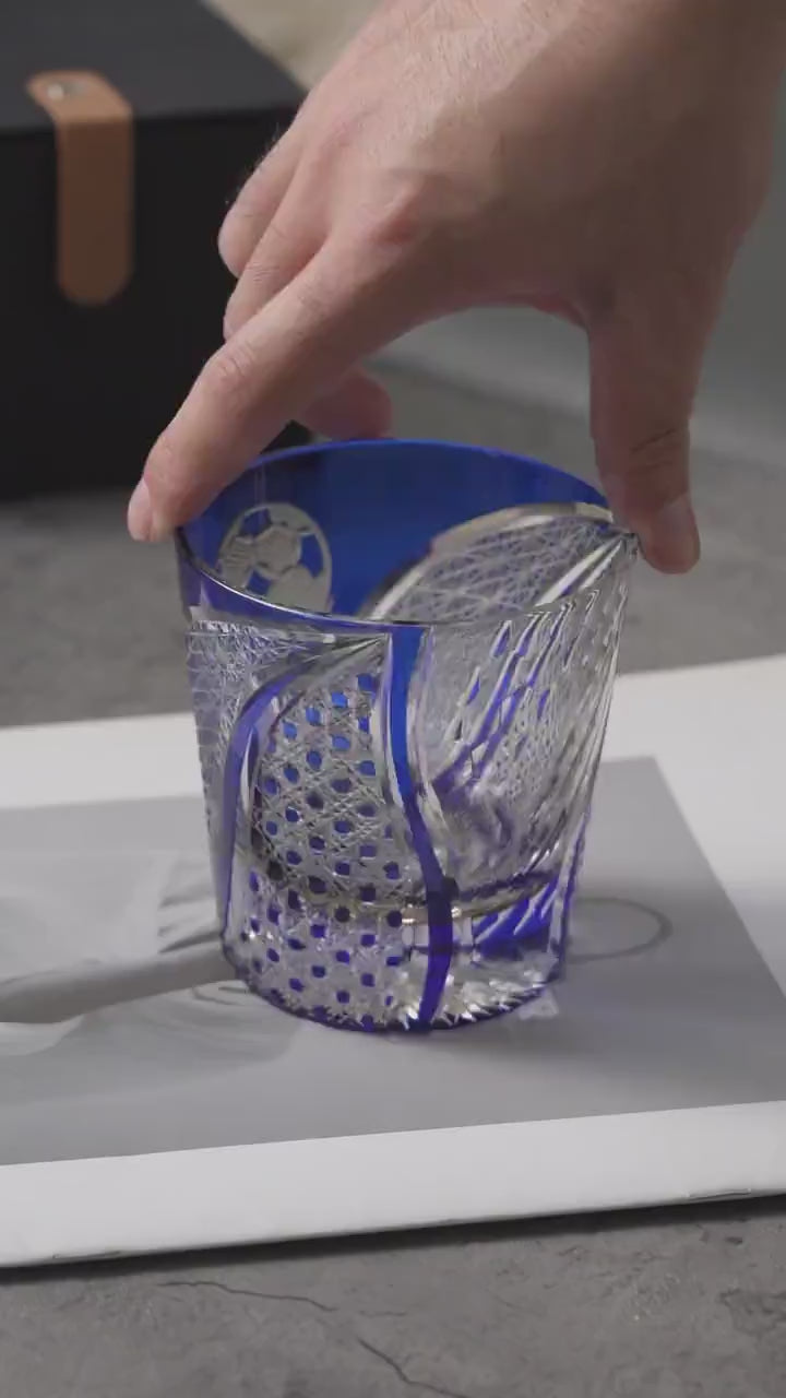 Vitraelle Engraved Crystal Football Whisky Glass video 1
