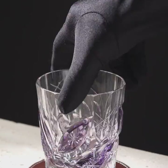 Vitraelle Vintage Purple Leaf Whiskey Tumbler video 1
