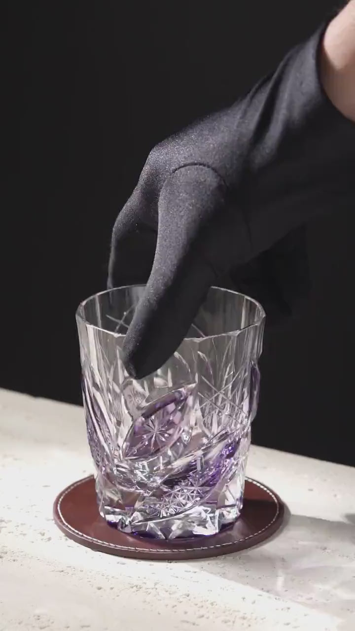 Vitraelle Vintage Purple Leaf Whiskey Tumbler video 1