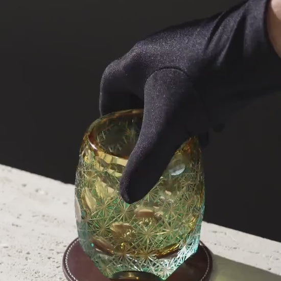 Vitraelle Hand-Carved Whiskey Rocks Glass video 1