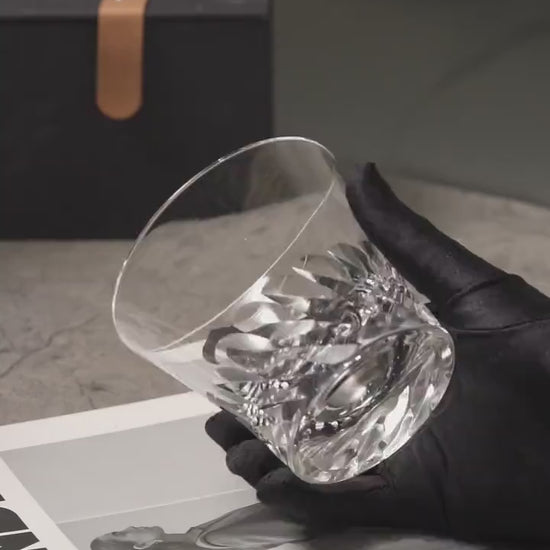 Vitraelle Hand-Cut Kiriko Clear Crystal Whisky Glass video 1