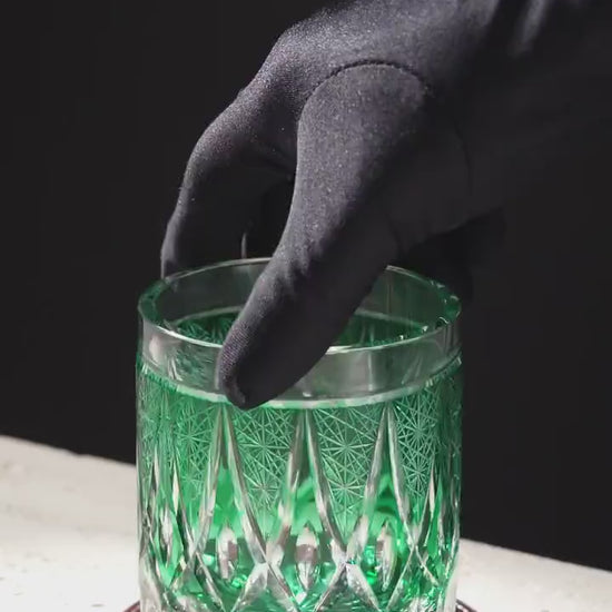 Vitraelle Retro Green Bamboo Whiskey Glass video 1