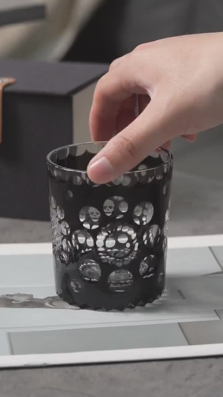 Vitraelle Hand-Cut Skull Design Crystal Glass video 1