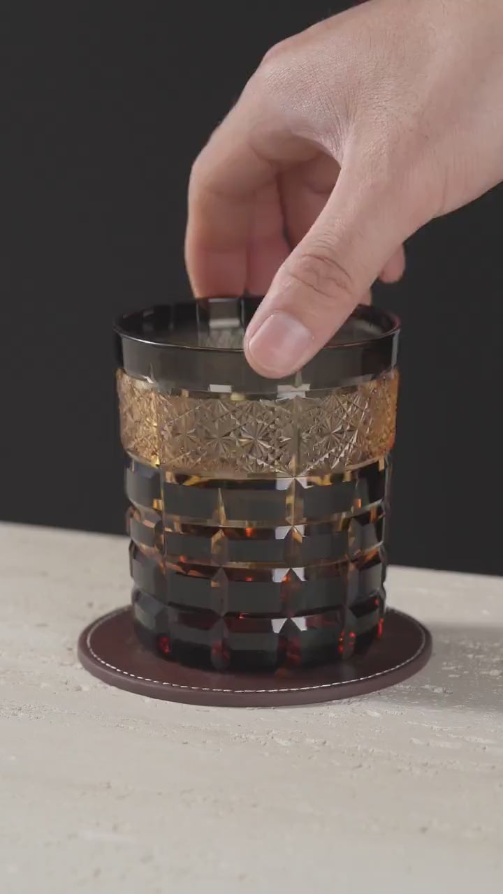 Vitraelle Old-Fashioned Grid Cut Whiskey Glass video 1