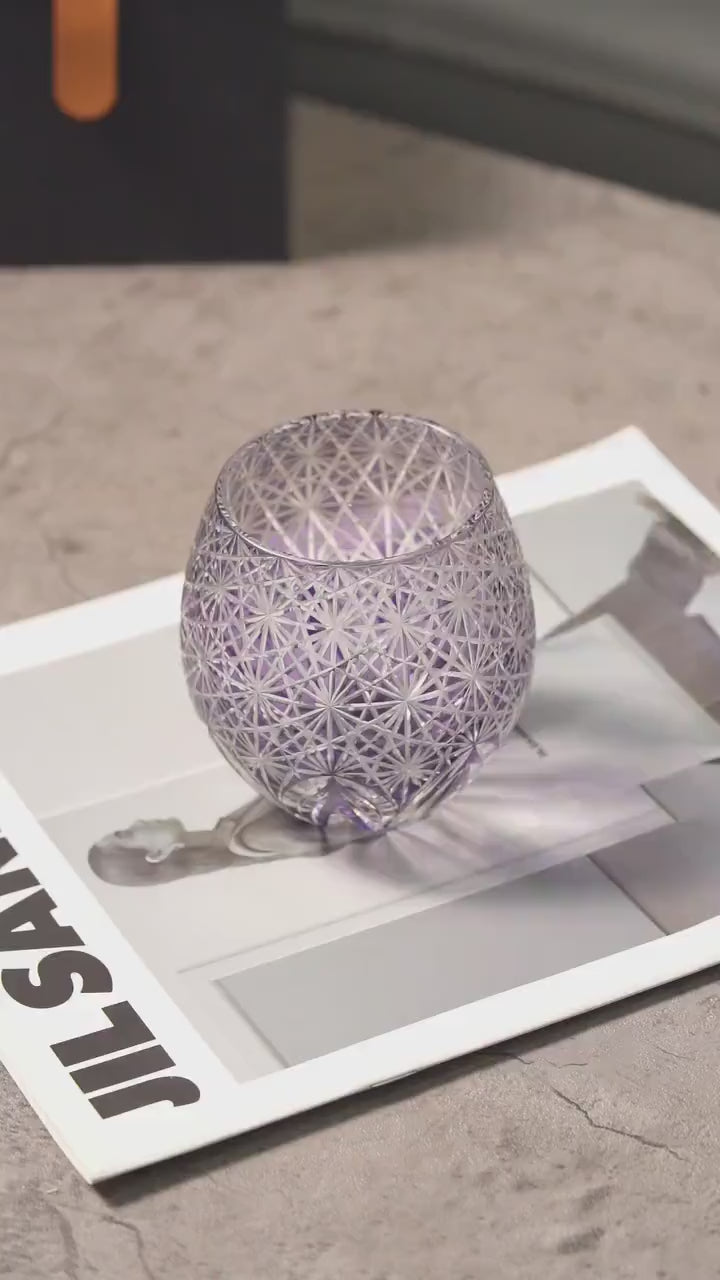 Vitraelle Hand Cut Egg-Shaped Crystal Glass video 1