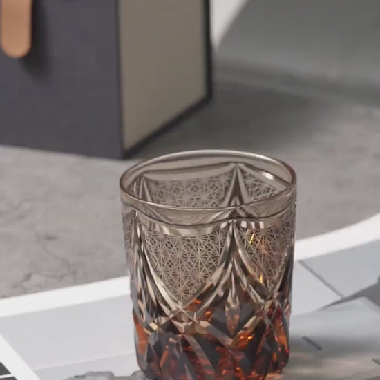 Vitraelle Hand Cut Black Crystal Whisky Glasses video 1