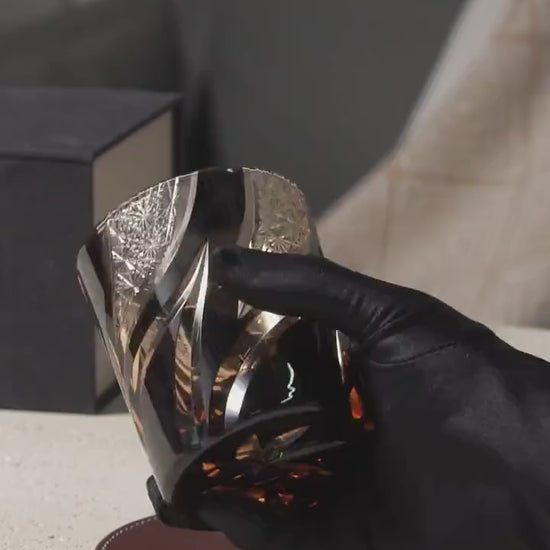 Vitraelle Vintage Kiriko Black Flame Crystal Whisky Glass video 1