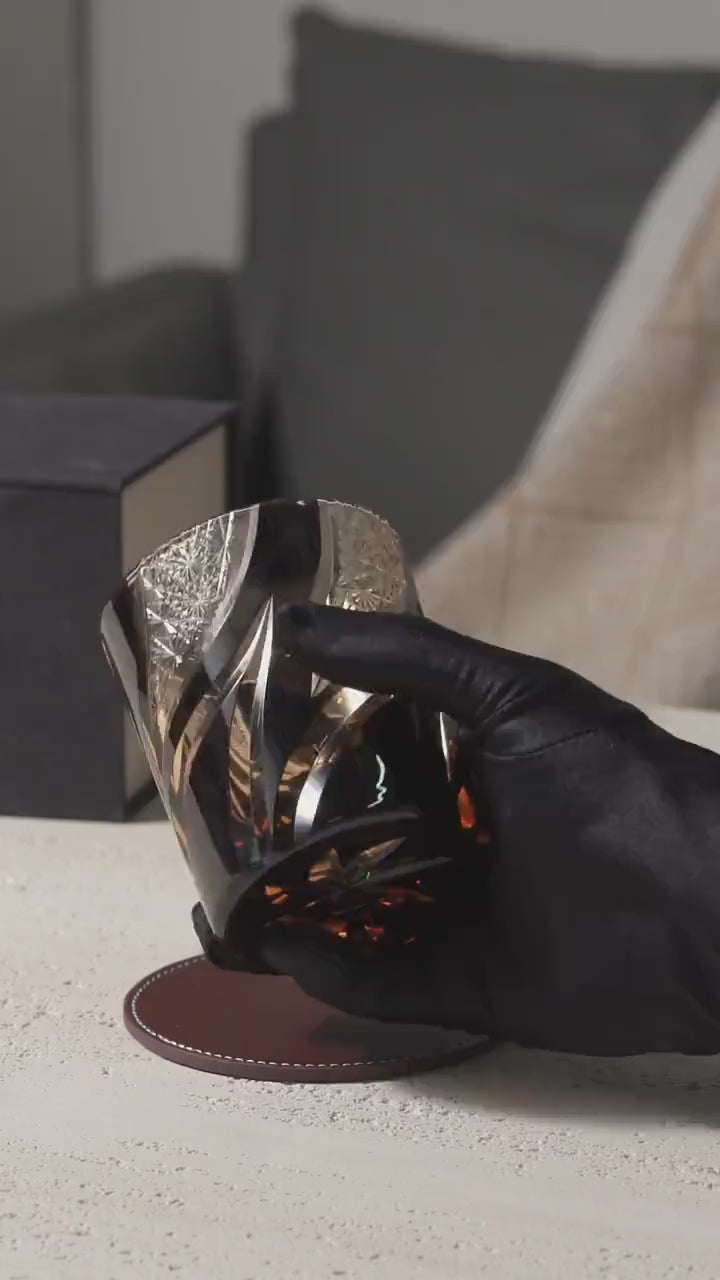Vitraelle Vintage Kiriko Black Flame Crystal Whisky Glass video 1